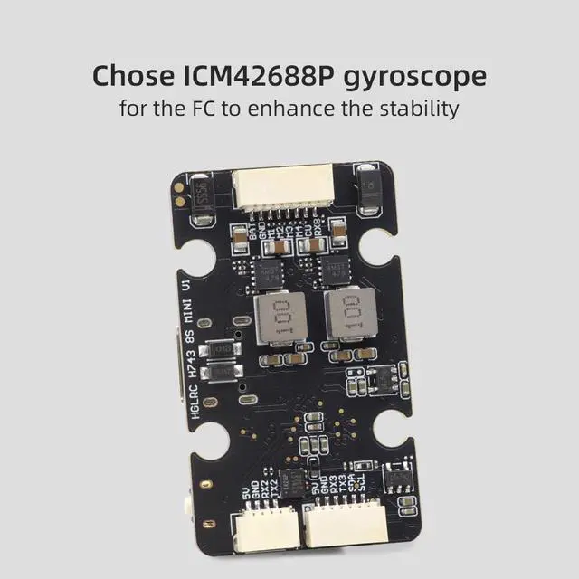 Alt view image 3 of 7 - H743 8S MINI V1 FC Flight Controller M3, with STM32H743 MCU ICM42688P gyroscope, Includes a 16MB Blackbox, compatible with Nblade