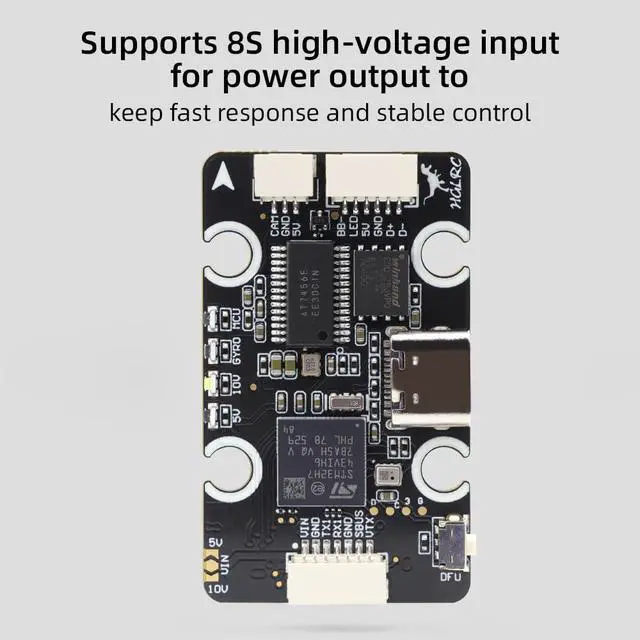 Alt view image 5 of 7 - H743 8S MINI V1 FC Flight Controller M3, with STM32H743 MCU ICM42688P gyroscope, Includes a 16MB Blackbox, compatible with Nblade