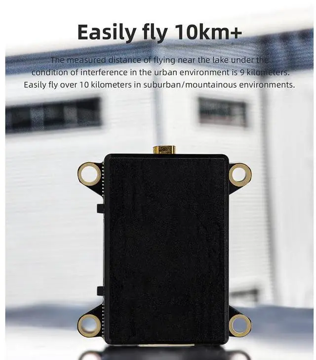Alt view image 3 of 7 - ZEUS VTX 2.5W High Power 5.8G Image Transmission Adjustable Power Aerial Photography Travel FPV black