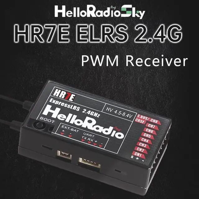 Alt view image 4 of 4 - 8CH ELRS PWM Receiver 2.4GHz HR7E ExpressLRS Receiver Module for FPV Fixed Wing RC Airplane Car Boat Vehicles