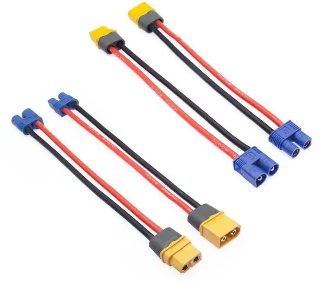 Main image of XT60 to EC3 Battery Adapter Cable RC Charge Extension Lead with 15cm 14AWG Wire for FPV RC Battery Charger