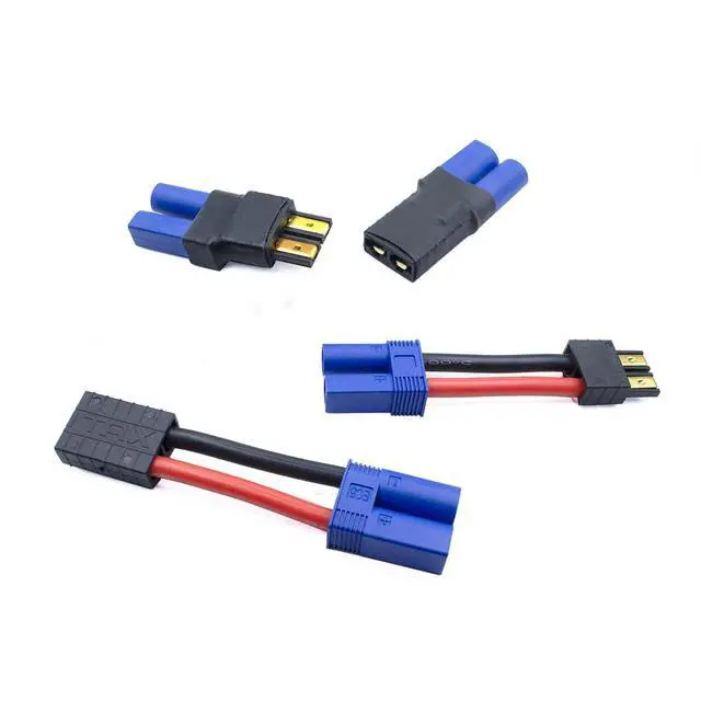 Alt view image 2 of 3 - 2Pairs RC LiPo Battery Connector Adapter EC5 Compatible with TRX/Traxxas to EC5 Plug Male Female Connector