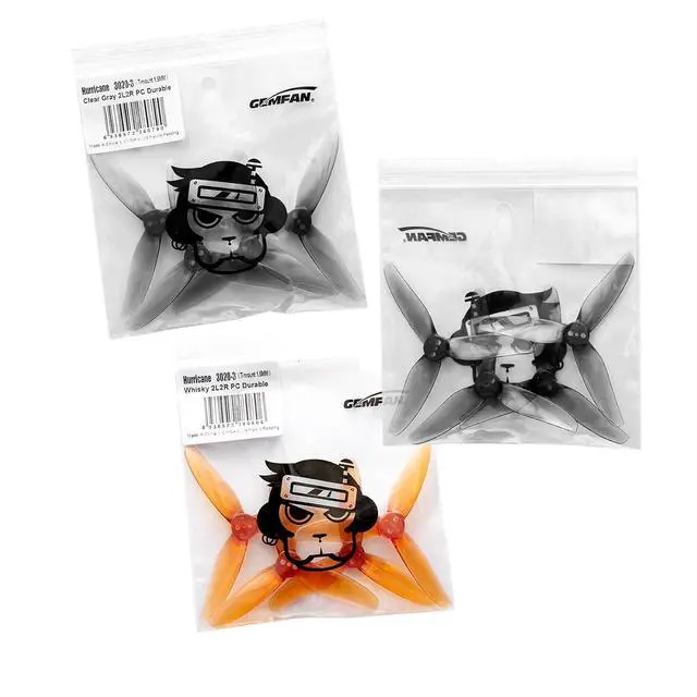 Alt view image 2 of 3 - 12Pcs Gemfan Hurricane 3020 3-Blade Propeller Props 1.5mm for 3inch FPV Racing Freestyle Cinewhoop