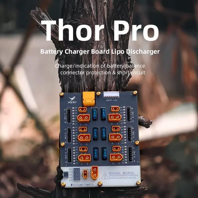 Alt view image 2 of 7 - Thor 6 Port Lipo Battery Balance Charger Board Pro 40A XT60 XT30 Plug 2-6S Integrated with Lipo Discharger for IMAX B6 ISDT Q6 Nano HOTA D6 Pro P6