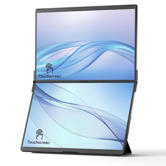 Alt view image 7 of 7 - FlipGo 13.5" 2.2K Dual Touchscreen Portable Monitor, Triple Laptop Touch IPS Screen Extender | HiDPI Display | One Cable to Dual Screen | Built-in HUB | Magnetic Design for Windows