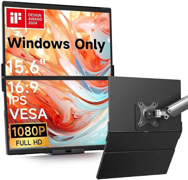 Main image of FlipGo Lite 15.6" Dual Stacked Portable Monitor with Snap VESA Adapter