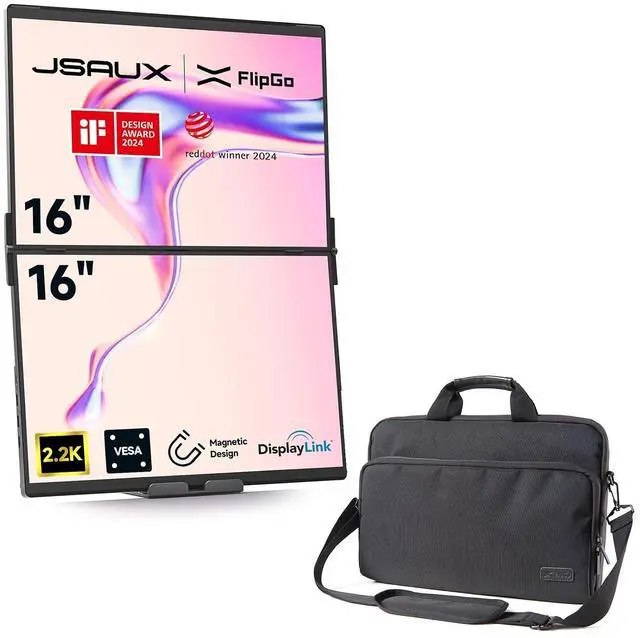 Main image of FlipGo Pro 16" Dual Portable Monitors FilpGo Extended Screen Laptop Bag