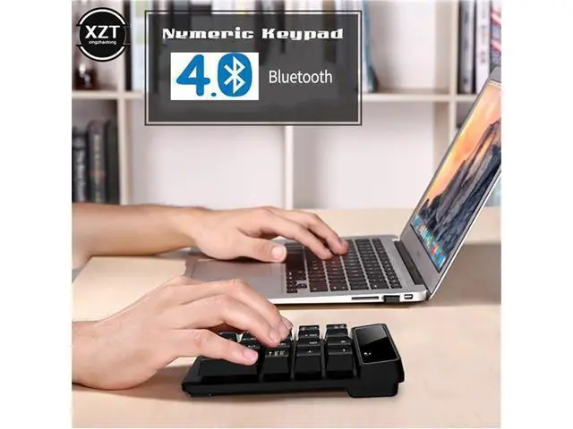 Alt view image 6 of 6 - Portable 19 Keys Wireless Numeric Keyboard 4.0 Bluetooth Digital Keyboard For Desktop Notebook Tablet PC Accounting Tasks Keypad