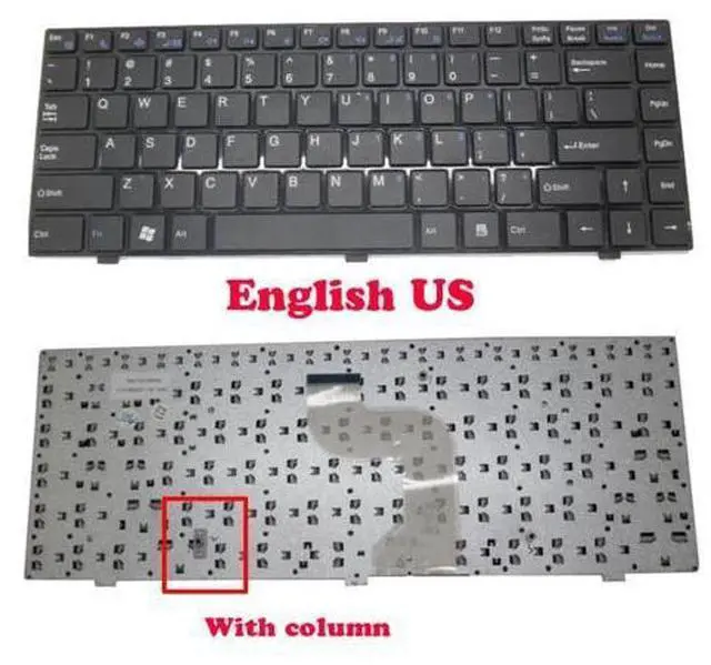 Main image of Keyboard For BenQ V41 V41C V43 V46 V1313BGCS1 63411201500040 English US DH1409 V41-DC30B V41-DC30S Black Frame With column
