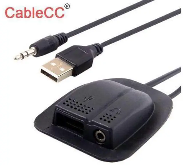 Main image of Backpack USB 2.0 & Audio 3.5mm Charging Cable Practical Convenient Outdoor Travel Camping External 0.5m