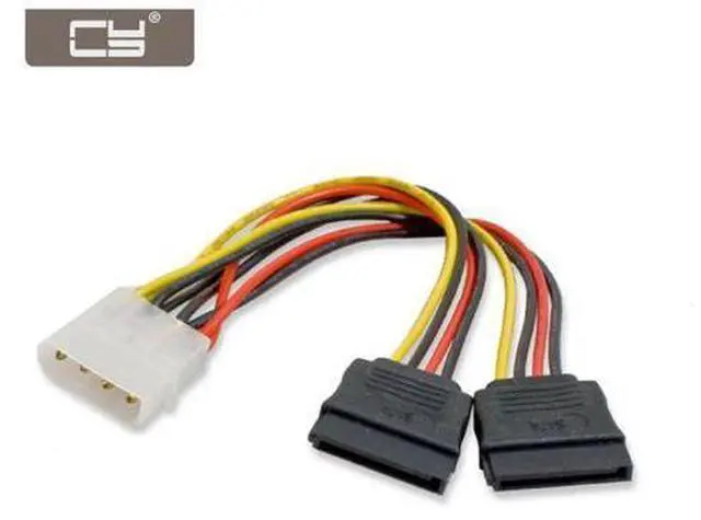 Main image of CYDZ IDE 4pin to Dual SATA 15P Y Splitter 10cm Hard Disk Power Supply Extension Cable