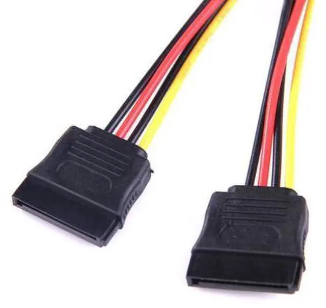 Alt view image 3 of 4 - CYDZ IDE 4pin to Dual SATA 15P Y Splitter 10cm Hard Disk Power Supply Extension Cable