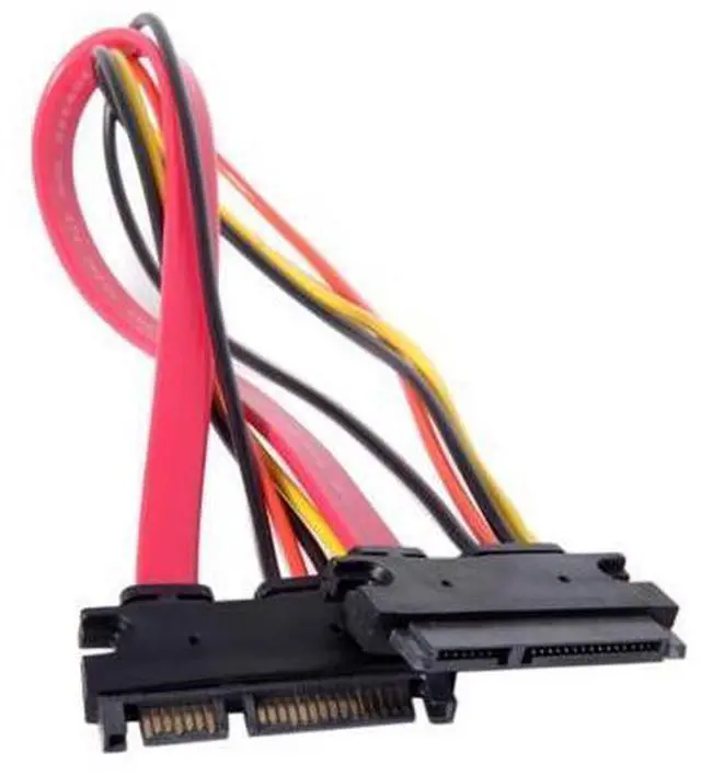 Alt view image 4 of 7 - NGFF Red Color SATA III 3.0 7+15 22 Pin SATA Male to Female Data Power Extension Cable 30cm