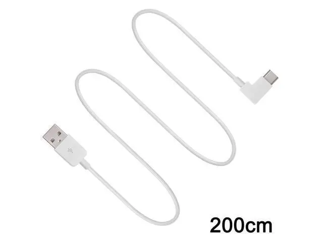 Alt view image 3 of 4 - CYDZ 2m Right Angled USB 3.1 Type C USB-C to USB 2.0 Cable for Tablet & Mobile Phone White