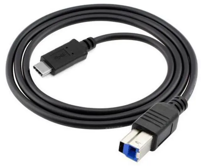 Alt view image 3 of 3 - CYDZ CY USB-C USB 3.1 Type C Male Connector to USB Standard B Male Data Cable for Apple Laptop & Laptop Black
