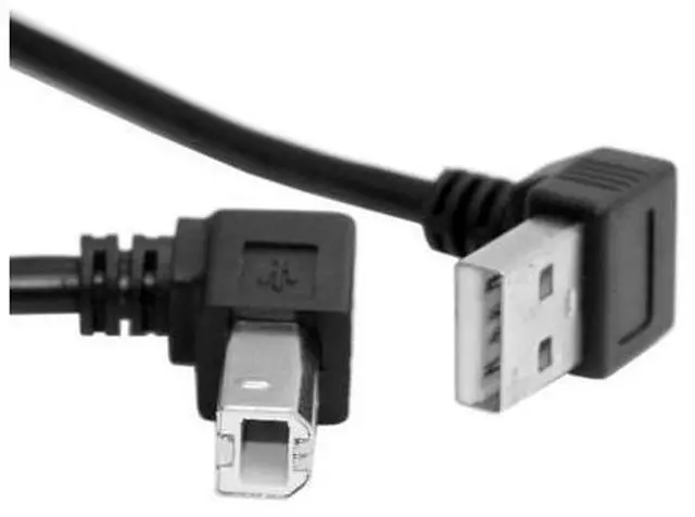 Main image of CYDZ -Cable CY Down Angled USB 2.0 A Male to B Male Up Angled 90 Degree Printer Scanner HDD Cable 35cm