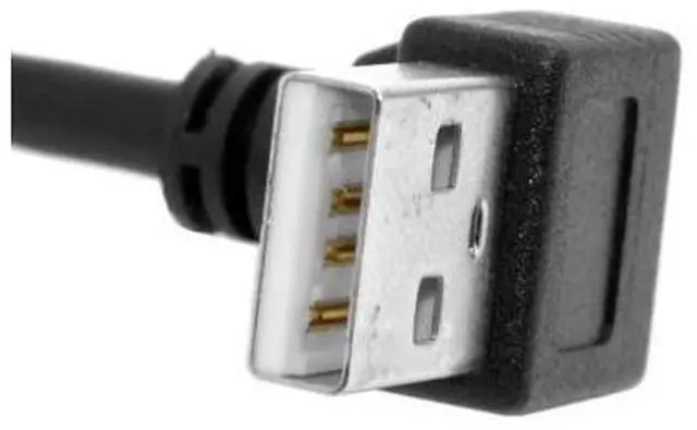 Alt view image 2 of 4 - CYDZ -Cable CY Down Angled USB 2.0 A Male to B Male Up Angled 90 Degree Printer Scanner HDD Cable 35cm