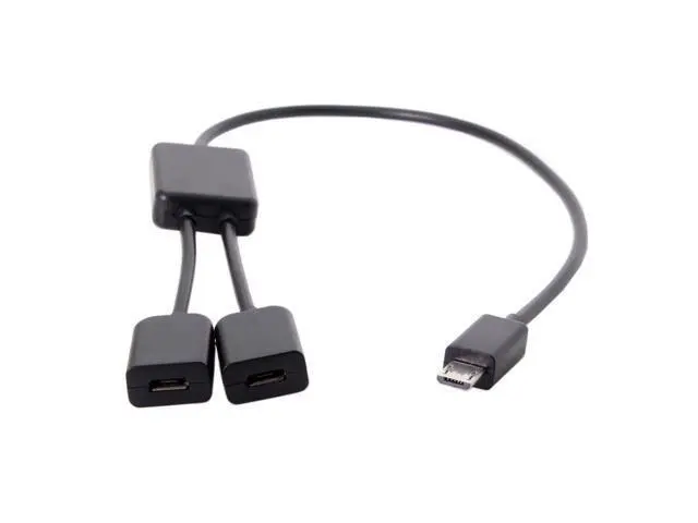 Alt view image 4 of 4 - CYDZ Micro USB to Dual Ports Micro USB Female Hub Cable For Laptop PC & Mouse & Flash Disk