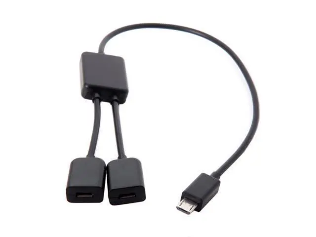 Alt view image 3 of 4 - CYDZ Micro USB to Dual Ports Micro USB Female Hub Cable For Laptop PC & Mouse & Flash Disk