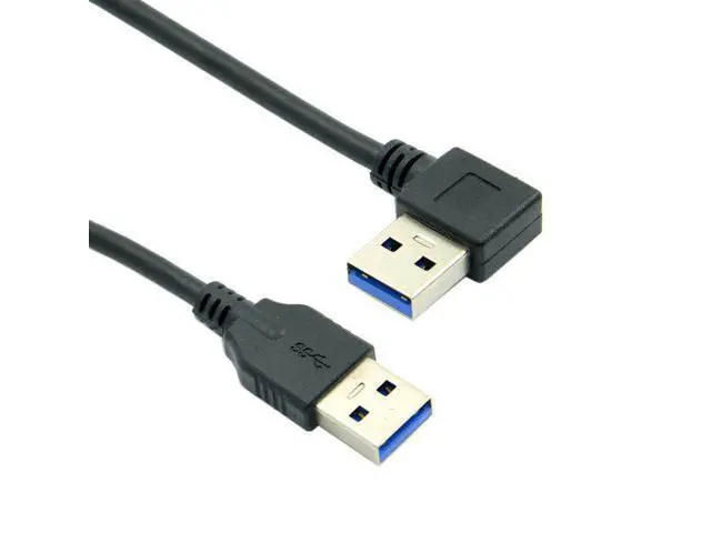 Alt view image 2 of 4 - CYDZ 0.4M Right Angled 90 Degree USB 3.0 A Type Male to Straight A Type Male Data Cable