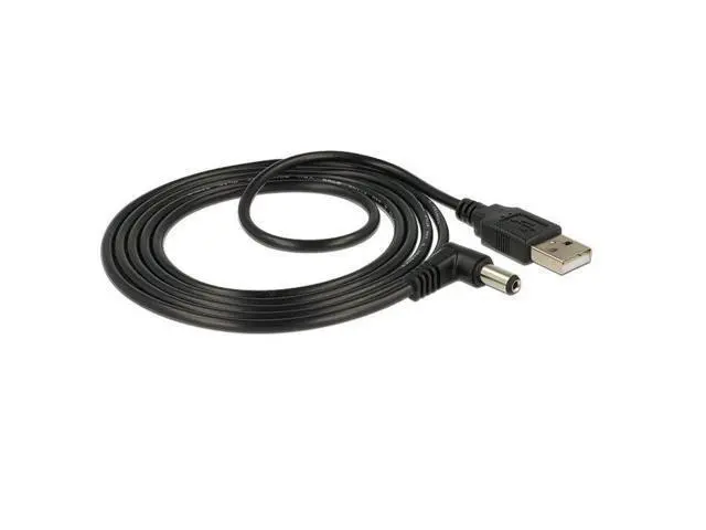 Alt view image 3 of 3 - CYDZ 80cm USB 2.0 A Type Male to Right Angled 90 Degree 5.5 x 2.1mm DC 5V Power Plug Barrel Connector Charge Cable