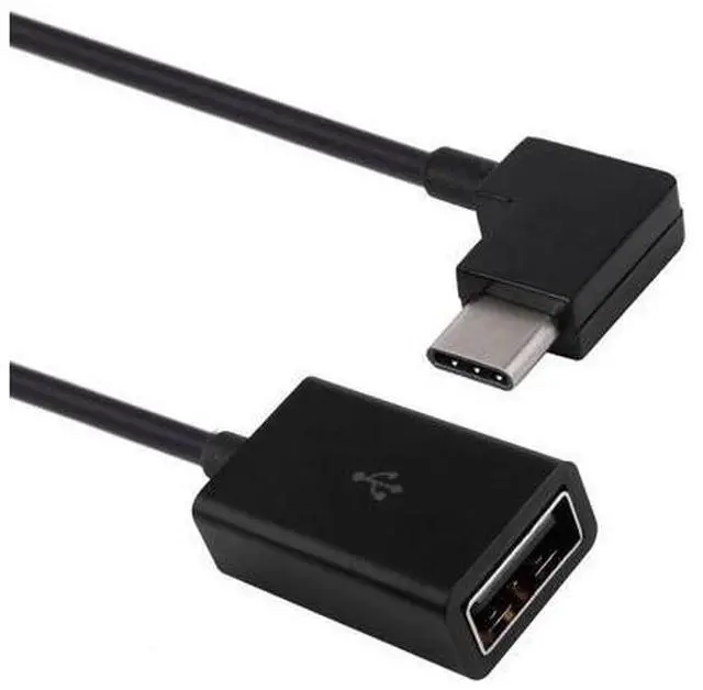 Main image of Right Angled 90 Degree USB-C Type-C to USB 2.0 Female OTG Cable for Samsung Galaxy S8 S8+ Plus Cell Phone 0.1M