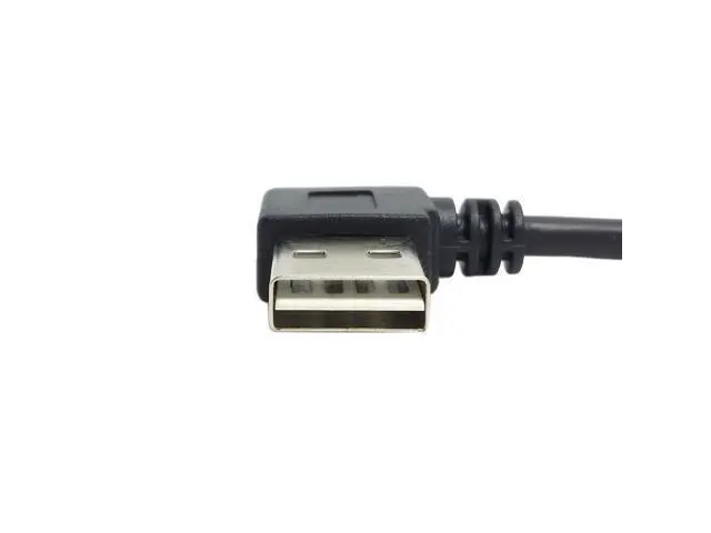 Alt view image 4 of 4 - CYDZ USB 2.0 Male to Male Data Cable 100cm Reversible Design Left & Right Angled 90 Degree 1M