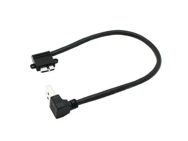 Alt view image 3 of 5 - 20cm Up Angled 90 Degree Right Angled USB 3.0 to Micro 10Pin Cable High Quality for Cell phone & Hard Disk SSD Cablecc