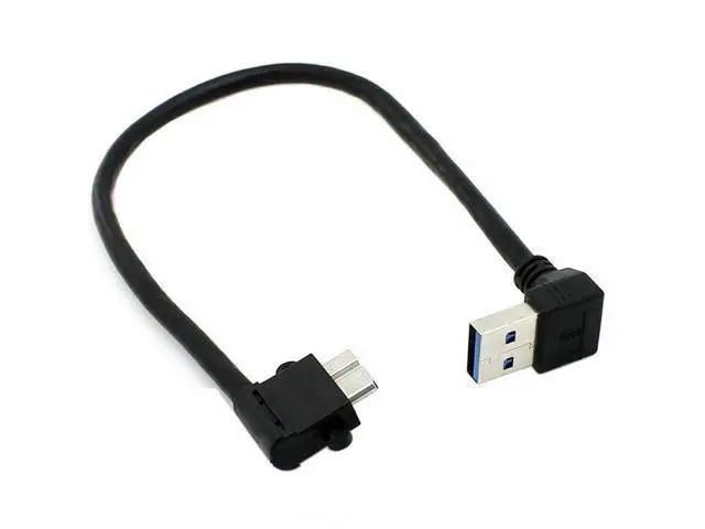 Alt view image 4 of 5 - 20cm Up Angled 90 Degree Right Angled USB 3.0 to Micro 10Pin Cable High Quality for Cell phone & Hard Disk SSD Cablecc