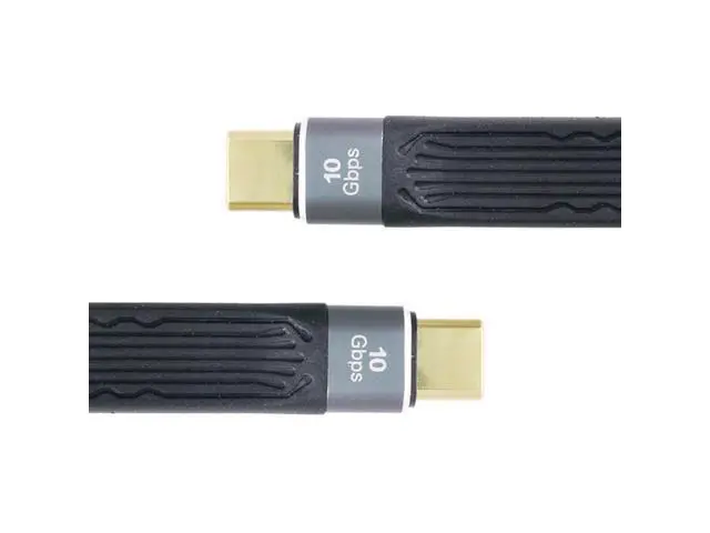 Alt view image 2 of 3 - Male to Male for Laptop & Phone 13cm USB 3.1 10Gbps Flat Slim FPC Data Cable Type-C USB-C