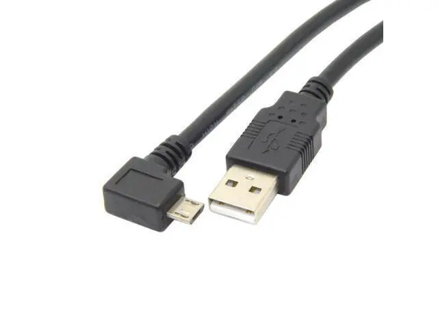 Alt view image 2 of 5 - 90 degree Left Angled Micro USB Male to USB 2.0 Data Charge Cable for Cell Phone & Tablet 1.5m