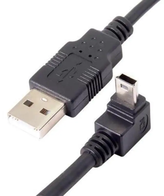 Main image of USB 2.0 A Type Male to 90 Degree Up Angled USB Mini B 5pin Male Cable 50cm