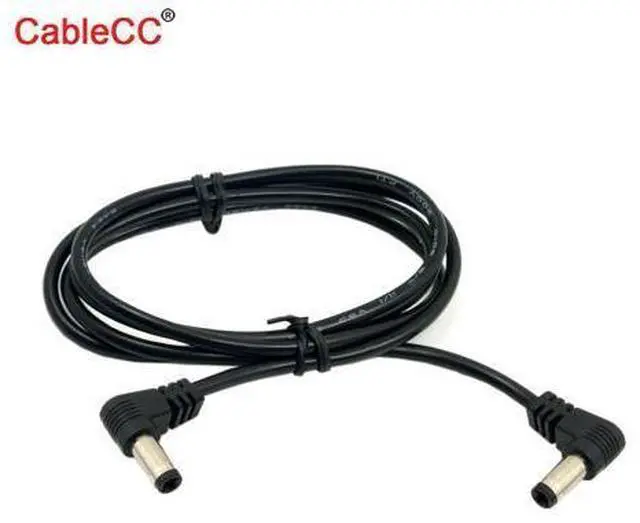 Main image of DC Power 5.5 x 2.1mm / 2.5mm Male to 5.5 2.1/2.5mm Male Plug Cable 90 Degree Right Angled 60cm