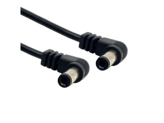 Alt view image 2 of 3 - DC Power 5.5 x 2.1mm / 2.5mm Male to 5.5 2.1/2.5mm Male Plug Cable 90 Degree Right Angled 60cm