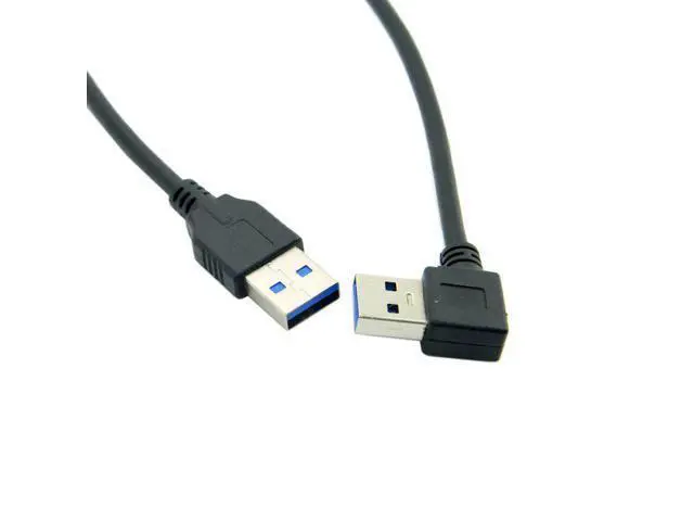 Alt view image 3 of 3 - 90 Degree Right Angled USB 3.0 A Type Male to Straight A Type Male Data Cable 40cm