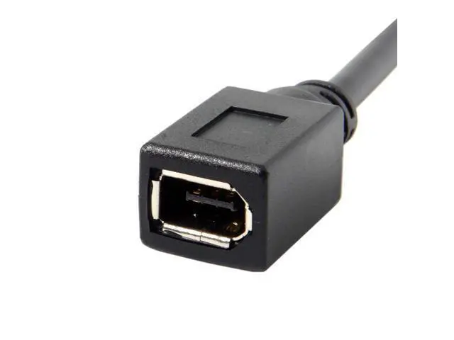Alt view image 3 of 3 - Cablecc Black Color IEEE 1394 6PIN Female to 1394b 9PIN male Firewire 400 TO 800 Cable 10cm