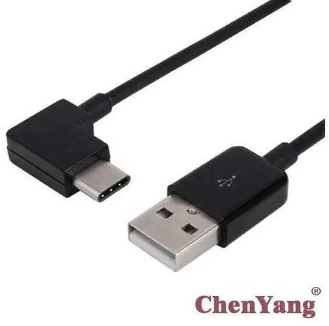 Main image of USB 2.0 Male to 90 Degree Right Angled Type C USB-C Male Cable 20cm for Tablet & Mobile Phone