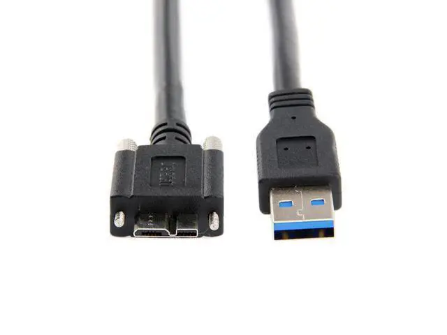 Alt view image 2 of 3 - 5m USB 3.0 Type A Cable Male to Micro USB 3.0 B Male with Mount Panel Screws for Hard Disk Mobile Phone