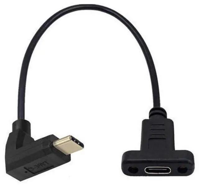 Main image of USB 3.1 Type C USB-C Male to USB-C Female Extension Data Cable 90 Degree Up & Down Angled 30cm