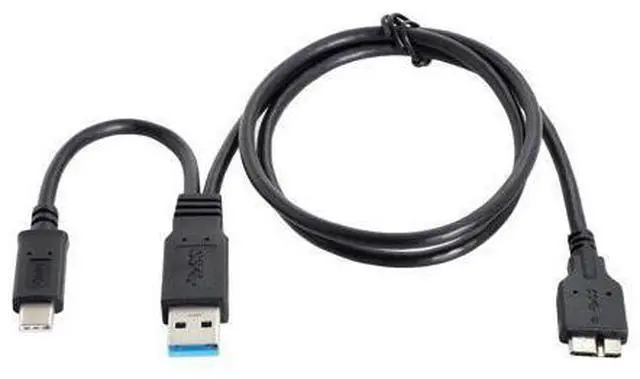 Main image of USB-C USB 3.1 Type-C & USB 3.0 Type-A Host to Micro USB 3.0 Target Combo Data Cable for Disk