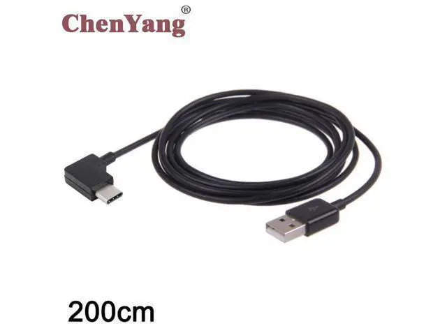 Main image of USB 2.0 Male to 90 Degree Right Angled USB 3.1 Type C Male USB-C Cable for Tablet & Mobile Phone 2m