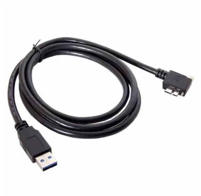 Main image of 90D Left Angled Micro USB Screw Mount to 3.0 Data Cable for Industrial Camera