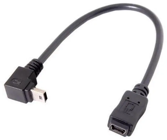 Main image of GPS Mini USB 5P 90D Down Direction Angled Male to 5P Female Extension Cable 0.2M