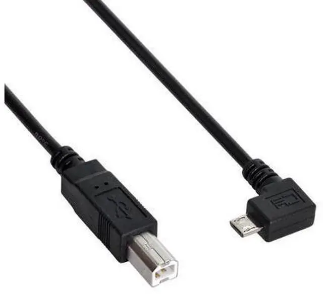 Alt view image 2 of 5 - Right Angled 90 Degree Micro USB OTG to Standard B Type Printer Scanner Hard Disk Cable 30cm