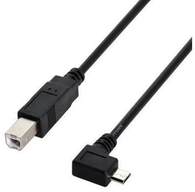 Alt view image 3 of 5 - Right Angled 90 Degree Micro USB OTG to Standard B Type Printer Scanner Hard Disk Cable 30cm
