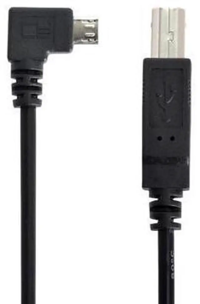 Main image of Right Angled 90 Degree Micro USB OTG to Standard B Type Printer Scanner Hard Disk Cable 30cm