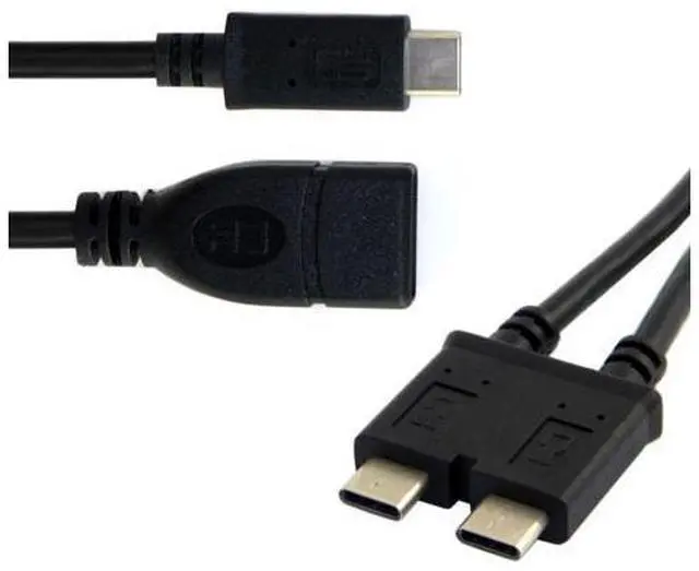 Main image of NGFF Dual Cable USB 3.1 Type-C to USB-C & USB 3.0 Female OTG Data Cable for 13 inch Laptop Pro