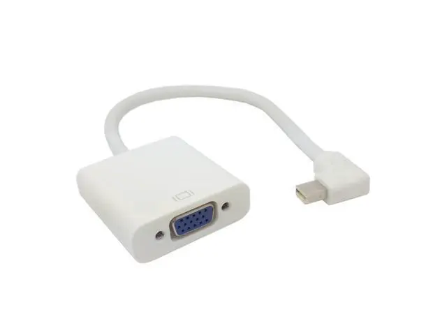 Alt view image 4 of 5 - Chenyang VGA RGB monitor Projector Adapter to Right Angled 90 degree Mini DisplayPort DP Male Cable White color