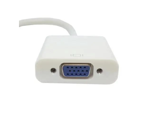 Alt view image 2 of 5 - 90 Degree Right Angled Mini DP DisplayPort Male to VGA RGB Monitor Projector Adapter Cable White Color