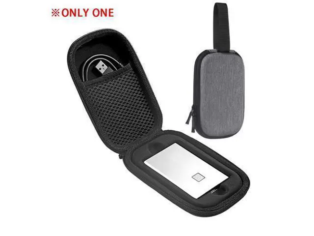Alt view image 2 of 3 - Suitable for Samsung T7 Press Portable SSD EVA Carrying Case + Silicone Case